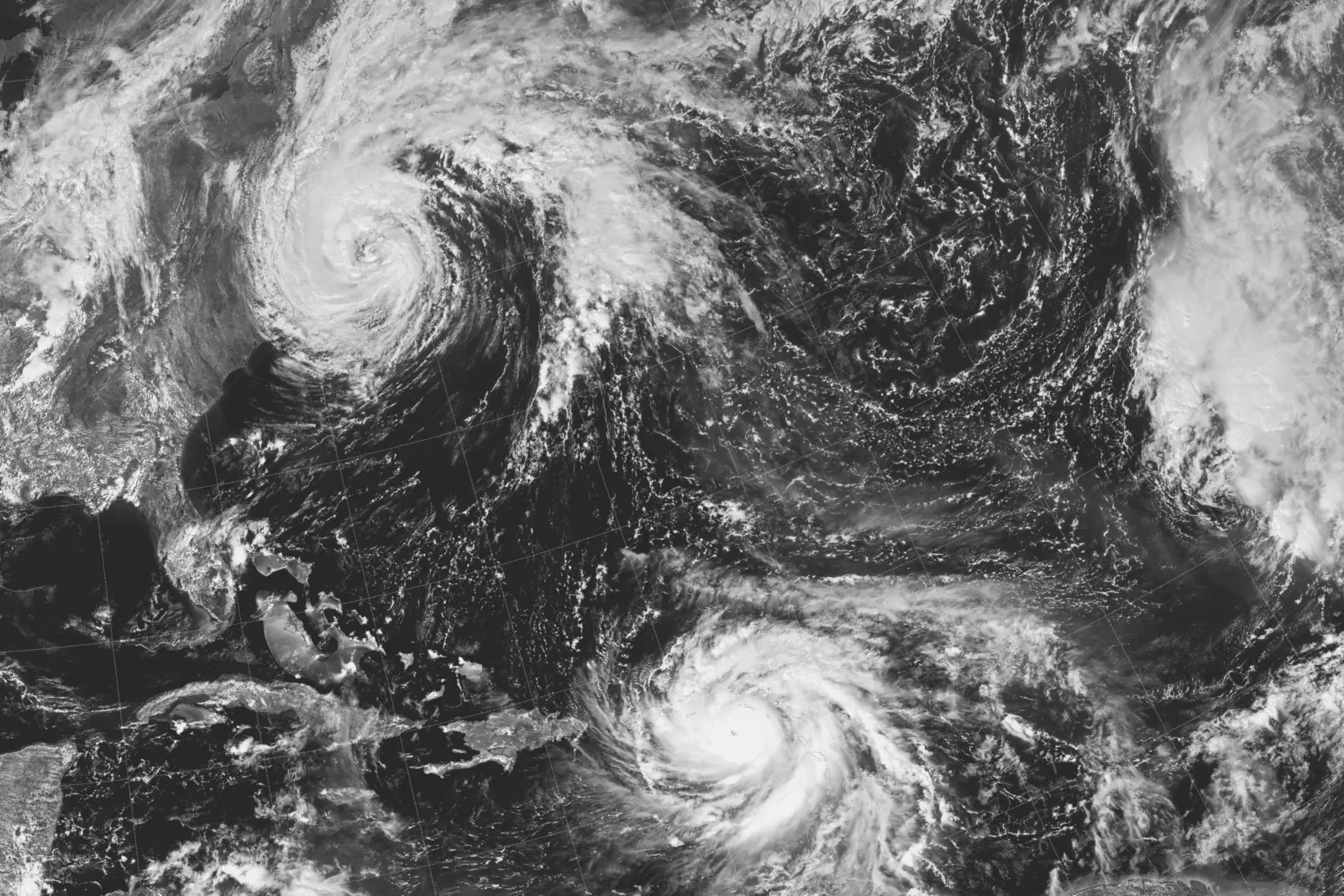 L’ouragan Maria, 2017, image satellite : NASA Earth Observatory, https://earthobservatory.nasa.gov